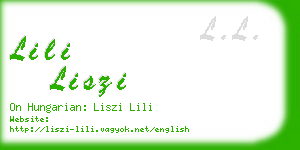 lili liszi business card